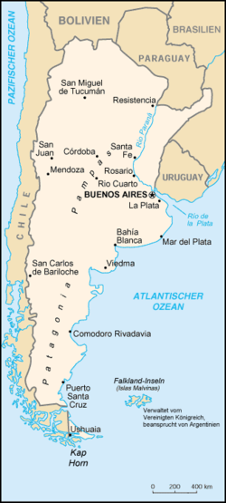 Karte Ordinariat für die byzantinischen Gläubigen in Argentinien