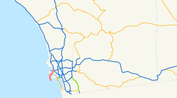 Karte der California State Route 209