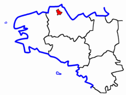 Lage des Kantons Pontrieux