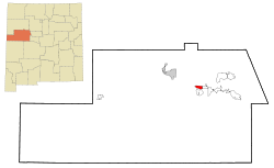 Cibola County New Mexico Incorporated and Unincorporated areas Acomita Lake Highlighted.svg