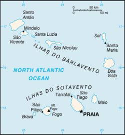 Lage der Kapverdischen Inseln