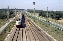 Strecke der Bahnstrecke Waghäusel Saalbach–Graben-Neudorf