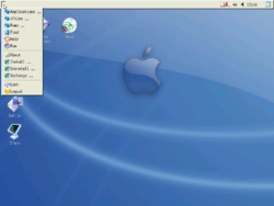 Bildschirmfoto von E/OS 0.2.8