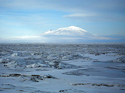 Die Ross-Insel mit dem Mount Erebus