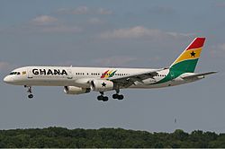 Boeing 757 der Ghana International Airlines