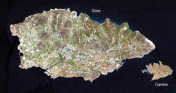 Satellitenbild Gozo