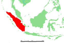 Lage von Sumatra