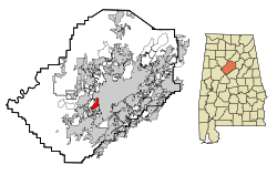 Jefferson County Alabama Incorporated and Unincorporated areas Fairfield Highlighted.svg