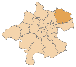 Lage des Bezirks Freistadt im Bundesland Oberösterreich (anklickbare Karte)