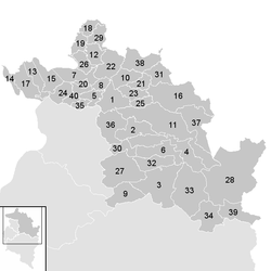 Lage der Gemeinde Bezirk Bregenz   im Bezirk Bregenz (anklickbare Karte)