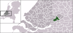 Lage der Gemeinde Giessenlanden in den Niederlanden