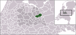 Lage der Gemeinde Leusden in den Niederlanden