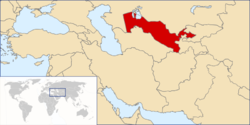 Karte Apostolische Administratur Usbekistan