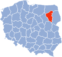 Lage der Woiwodschaft Łomża