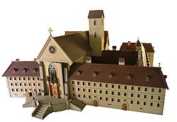 Modell der Klosterkirche und einiger anderer Klostergebäude