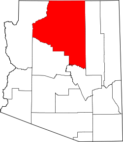 Karte von Coconino County innerhalb von Arizona