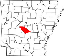 Karte von Saline County innerhalb von Arkansas