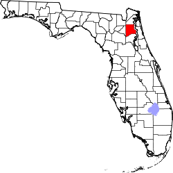 Karte von Clay County innerhalb von Florida