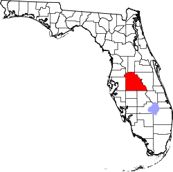 Karte von Polk County innerhalb von Florida