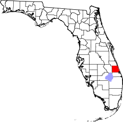 Karte von Saint Lucie County innerhalb von Florida