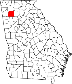 Karte von Bartow County innerhalb von Georgia