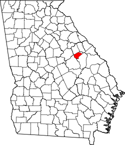 Karte von Glascock County innerhalb von Georgia