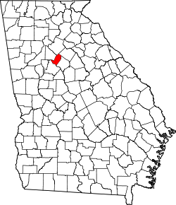 Karte von Rockdale County innerhalb von Georgia