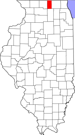 Karte von Boone County innerhalb von Illinois