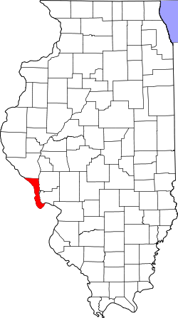 Karte von Calhoun County innerhalb von Illinois