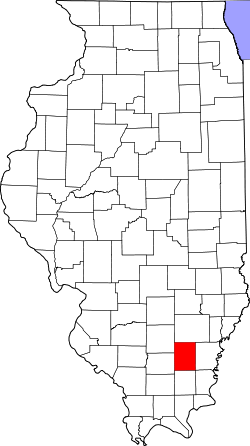 Karte von Hamilton County innerhalb von Illinois