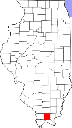 Karte von Johnson County innerhalb von Illinois