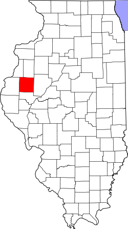Karte von McDonough County innerhalb von Illinois