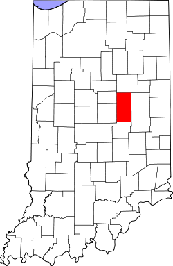Karte von Madison County innerhalb von Indiana
