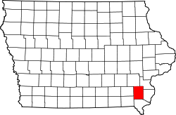 Karte von Henry County innerhalb von Iowa