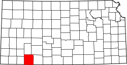 Karte von Meade County innerhalb von Kansas