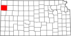 Karte von Sherman County innerhalb von Kansas