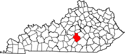 Karte von Casey County innerhalb von Kentucky