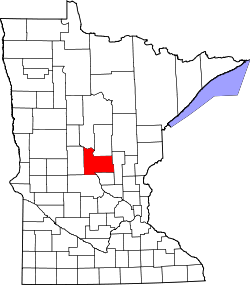 Karte von Morrison County innerhalb von Minnesota