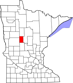 Karte von Wadena County innerhalb von Minnesota