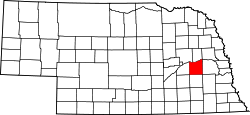 Karte von Butler County innerhalb von Nebraska