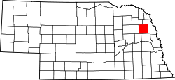 Karte von Cuming County innerhalb von Nebraska