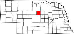 Karte von Loup County innerhalb von Nebraska