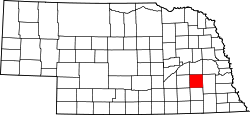 Karte von Seward County innerhalb von Nebraska