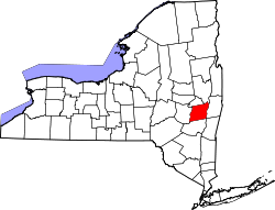 Karte von Albany County innerhalb von New York