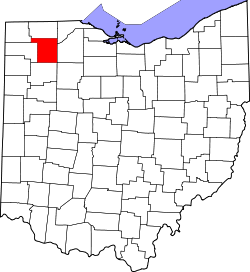 Karte von Henry County innerhalb von Ohio