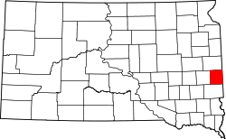 Karte von Moody County innerhalb von South Dakota