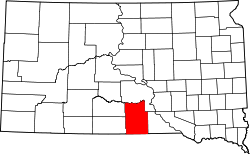 Karte von Tripp County innerhalb von South Dakota