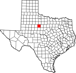 Karte von Jones County innerhalb von Texas