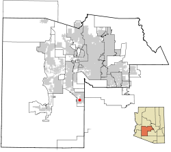 Maricopa County Incorporated and Planning areas Mobile location.svg