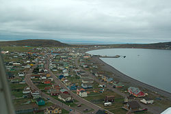 Luftbild des Hauptorts Miquelon